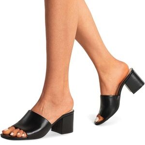 Dream pairs square open toe block heel sandal.
